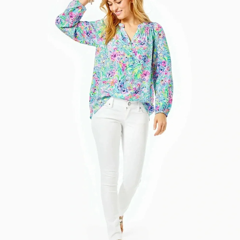 NWT Lilly Pulitzer resort white sateen skinny jeans sz 6
